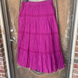 Susan Graver Purple Maxi Skirt!  Size Large